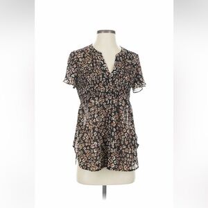 Knox Rose Black and Brown Blouse